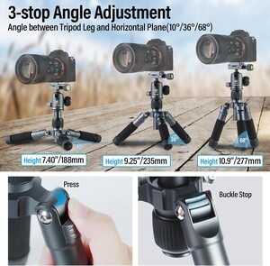 Sirui - Sirui TT-50 Compact Mini Masaüstü Tripodu (Mat Gri) (1)