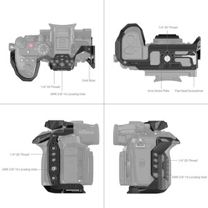 SmallRig - SmallRig 3440 Panasonic LUMIX GH6 için Black Mamba Serisi Kamera Kafesi (1)