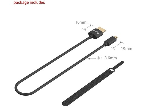 SmallRig 35cm Ultra Slim 4K HDMI Kablo(D-A Micro) 3042