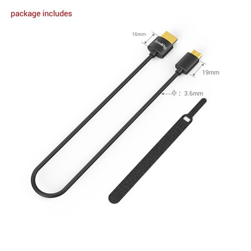SmallRig 35cm Ultra Slim 4K HDMI Kablosu(C-A Mini) 3040