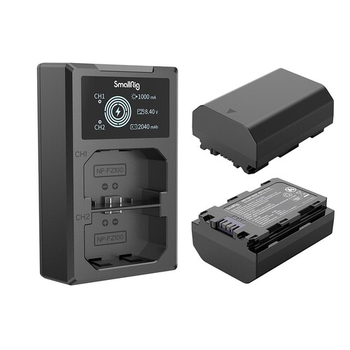 SmallRig 3824B NP-FZ100 Batarya ve Şarj Cihazı Kiti