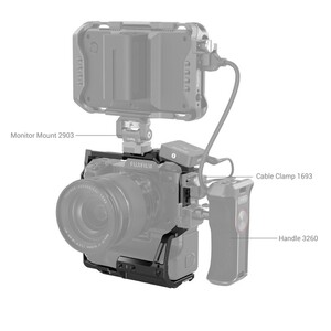 SmallRig 3933 FT-XH / VG-XH Pil Yuvası ile FUJIFILM X-H2 / X-H2S için Çok Fonksiyonlu Kafes - Thumbnail
