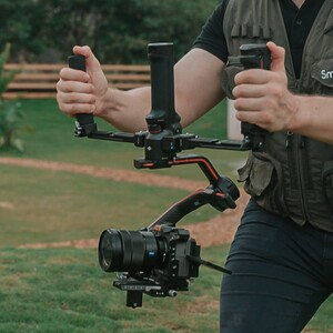 SmallRig 3954 DJI RS Serisi için Kablosuz Kontrollü Çift El Tutacağı - Thumbnail