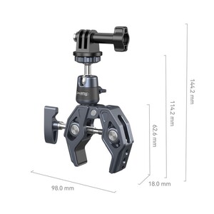 SMALLRİG - SmallRig 4102B Aksiyon Kameraları için 360° Küresel Başlık Montajlı Süper Kelepçe (1)