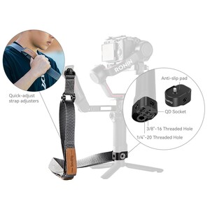 SmallRig 4118 DJI RS 4 / RS 4 Pro / RS 3 / RS 3 Pro / RS 2 için Ağırlık Azaltıcı Omuz Askısı - Thumbnail