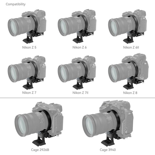 SmallRig 4306 Nikon'a Z Serisi Kameralar için Döndürülebilir Yataydan Dikeye Montaj Plakası Kiti