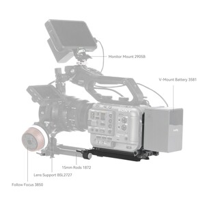 SmallRig 4323 Sony FX6 Canon C70 Sinema Kameraları için V-Mount Pil Montaj Plakası Kiti - Thumbnail
