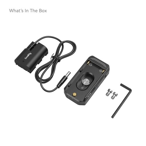 SmallRig 4340 NP-F Pil Montaj Plakası Kiti LP-E6NH Sahte Pil Güç Kablosu İle
