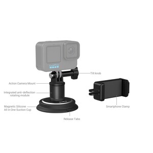 SmallRig 4347 Vantuz Montaj Desteği Aksiyon Kameraları için - Thumbnail