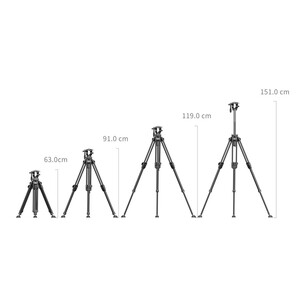 SmallRig 4420 AD-50 Pro Hafif Video Karbon Fiber Tripod Seti - Thumbnail
