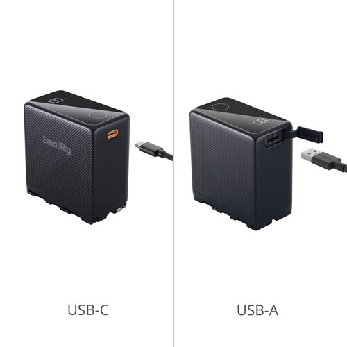 SmallRig 4469 Sony NP-F970 USB-C Şarj Edilebilir Kamera Pili (Siyah)
