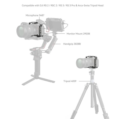 SmallRig 4481 Sony 7R V / 7 IV / 7S III / 1 / 7R IV için HawkLock Hızlı Çıkarma Kafesi