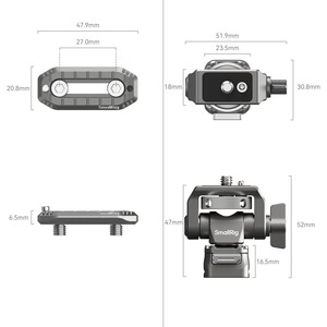 SmallRig - SmallRig 4487 HawkLock H21 NATO Kelepçeli Hızlı Çıkarma Monitör Desteği (1)