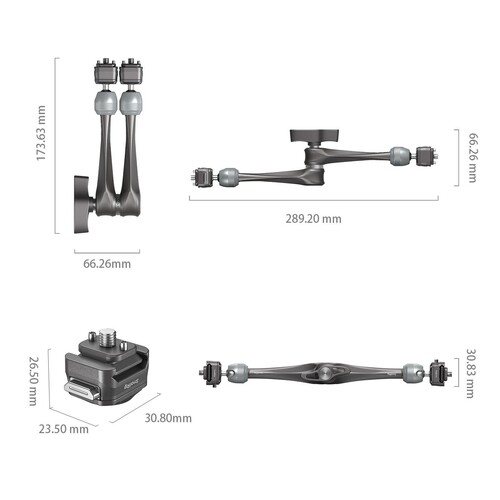 SmallRig 4489 HawkLock H21 Hızlı Çıkarma Rozet Sihirli Kol (11'')