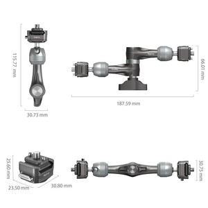 SmallRig - SmallRig 4490 HawkLock H21 Hızlı Çıkarma Rozet Sihirli Kol (7'') (1)