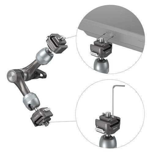 SmallRig 4490 HawkLock H21 Hızlı Çıkarma Rozet Sihirli Kol (7'')
