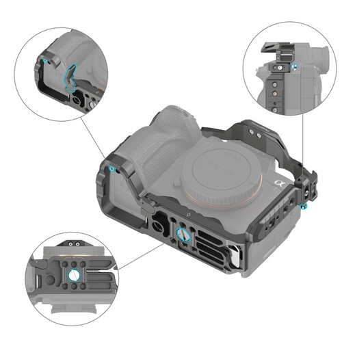 SmallRig 4538 Sony 7R V / 7 IV / 7S III için HawkLock Hızlı Çıkarma Kafes Kiti