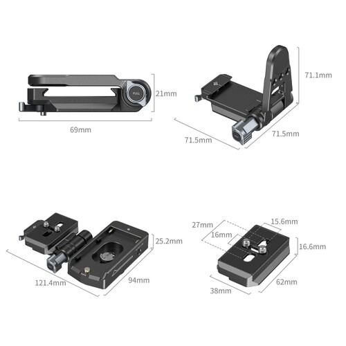 SmallRig 4696 NP-F Pil Adaptörü Montaj Plakası Kiti Aynasız Kameralar için
