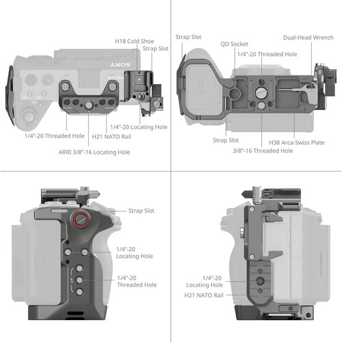 SmallRig 4770 Sony FX3 / FX30 için HawkLock Hızlı Çıkarma Kafes Kiti
