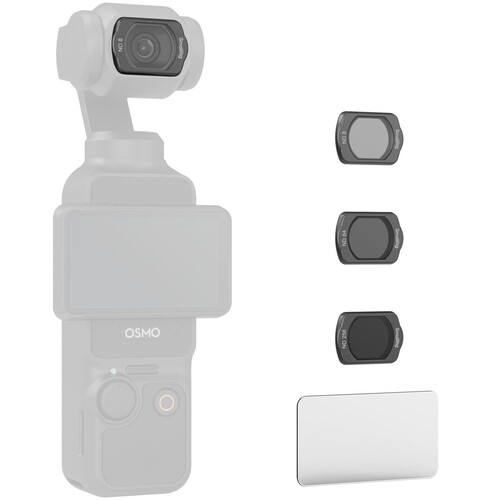 SmallRig 4774 DJI Osmo Pocket 3 için ND8 / ND64 / ND256 / Ekran Koruyucu Filtre Seti