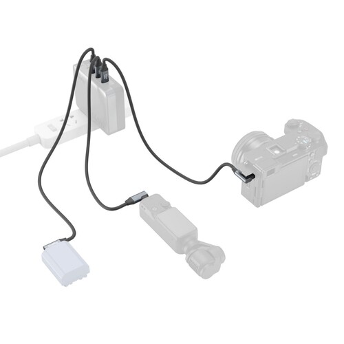 SmallRig 4790 USB-C (Düz) - USB-C (Açılı) Veri Kablosu (35 cm)