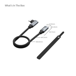SmallRig 4790 USB-C (Düz) - USB-C (Açılı) Veri Kablosu (35 cm) - Thumbnail