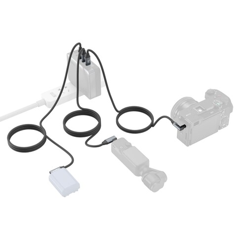 SmallRig 4791 USB-C (Düz) - USB-C (Açılı) Veri Kablosu (60 cm)