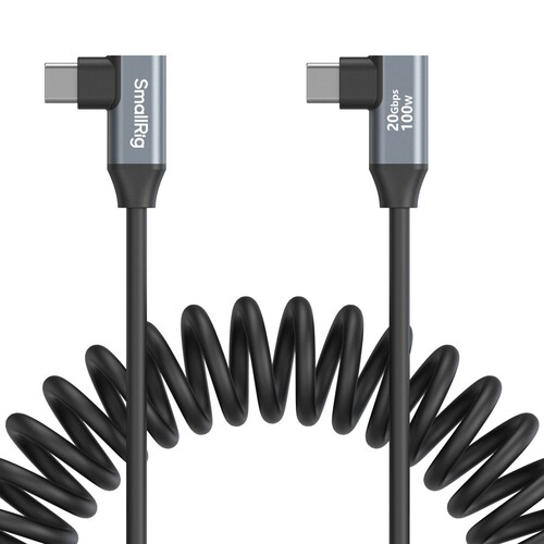 SmallRig 4793 USB-C (Açılı) - USB-C (Açılı) Sarmal Veri Kablosu