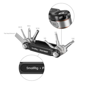 SMALLRİG - SmallRig 4811 FILM RIOT 7'si 1 Arada Katlanır Anahtar Seti (Kırmızı)