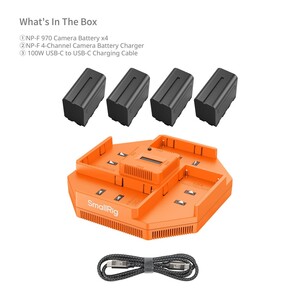 SmallRig 4834 NP-F970 4 Kanallı Kamera Pil Şarj Cihazı ve 4 Pil Takımı - Thumbnail