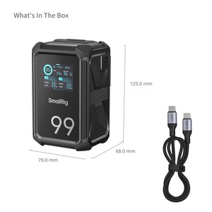SmallRig 4984 X99 X-Touch Smart Üçlü Korumalı 1,5 m Düşmeye Dayanıklı IP54 Su Geçirmez / Toz Geçirmez) V-Mount Batarya - Thumbnail