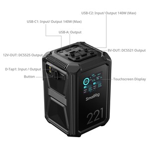 SMALLRİG - SmallRig 4985 X221 X-Touch Smart Üçlü Korumalı 1,5 m Düşmeye Dayanıklı, IP54 Su Geçirmez / Toz Geçirmez) V-Mount Batarya (1)
