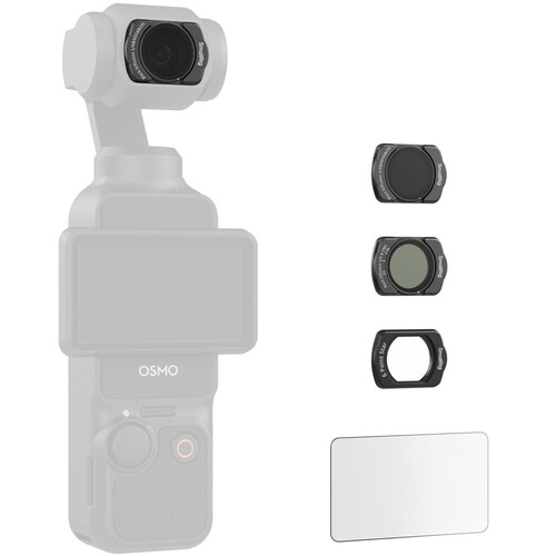 SmallRig 5122 DJI Osmo Pocket 3 için 1/4 Siyah Difüzyon & ND16 & CPL / 1/4 Siyah Difüzyon ve VND 2-5 / 6 Noktalı Yıldız / Ekran Koruyucu Çok İşlevli Filtre Kiti