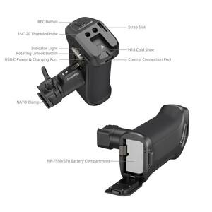 SmallRig 5235 Canon / Blackmagic Design Kameralar için Tetikli REC ile Döner Yan Sap - Thumbnail