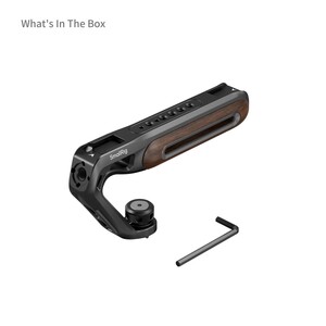 SmallRig 5252 Ahşap Üst Sap, 1/4''-20 ve ARRI 3/8''-16 Konumlandırma Vidası ile Birlikte - Thumbnail