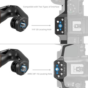 SmallRig 5252 Ahşap Üst Sap, 1/4''-20 ve ARRI 3/8''-16 Konumlandırma Vidası ile Birlikte - Thumbnail