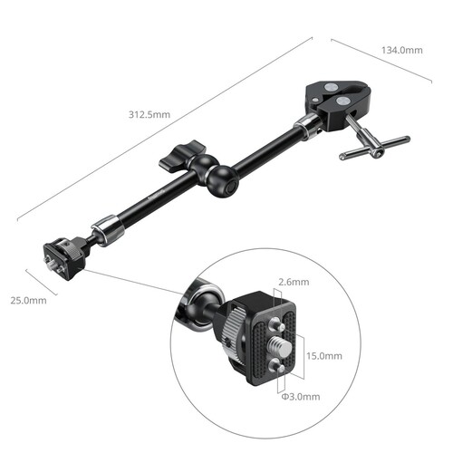 SmallRig 5311 Yengeç Şekilli Kelepçeli Sihirli Kol (11'')