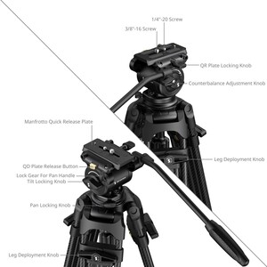 SmallRig 5443 FSD14 FreeSpeed ​​Ağır Hizmet Tipi Karbon Fiber Tripod - Thumbnail