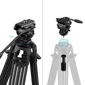SmallRig 5443 FSD14 FreeSpeed ​​Ağır Hizmet Tipi Karbon Fiber Tripod - Thumbnail