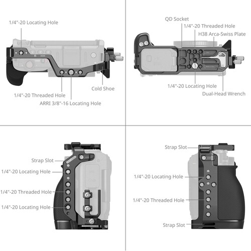 SmallRig 5468 Nikon ZR (Gelişmiş Sürüm) için Kafes Kiti