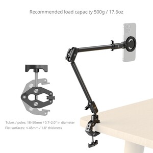 SmallRig 5626 Masaüstü Sihirli Kol Yengeç Şeklinde Kelepçe Kiti (MagSafe Uyumlu Sürüm) - Thumbnail
