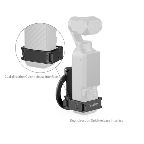 SmallRig 6004 DJI Osmo Pocket 4P / 4 / 3, Xtra Muse ve Cep Telefonları için Takılabilir Destek Aparatı