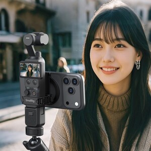 SmallRig 6004 DJI Osmo Pocket 4P / 4 / 3, Xtra Muse ve Cep Telefonları için Takılabilir Destek Aparatı - Thumbnail
