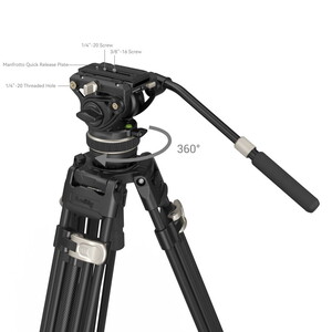 SmallRig 3989 AD-100 Video Kamera Karbon Fiber Tripod Kiti - Thumbnail