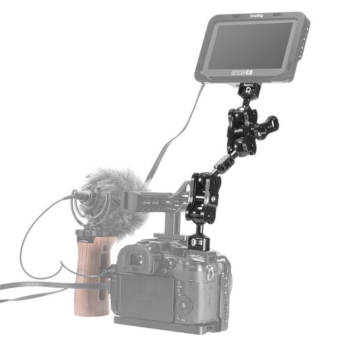 SmallRig 2109B Çift Başlı Bilyalı ve Uzatmalı Eklemli (1/4 ''-20 Vida) Kol