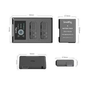 SmallRig EN-EL14 Batarya ve Şarj Cihazı Kiti 3819 - Thumbnail