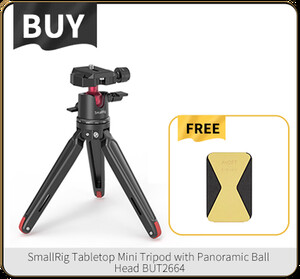 SmallRig Panoramik Top Kafalı Masa Üstü Mini Tripod BUT2664 - Thumbnail