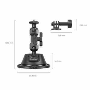 SmallRig SC-1K 4193 Aksiyon Kameraları için Vantuz Montaj Desteği - Thumbnail