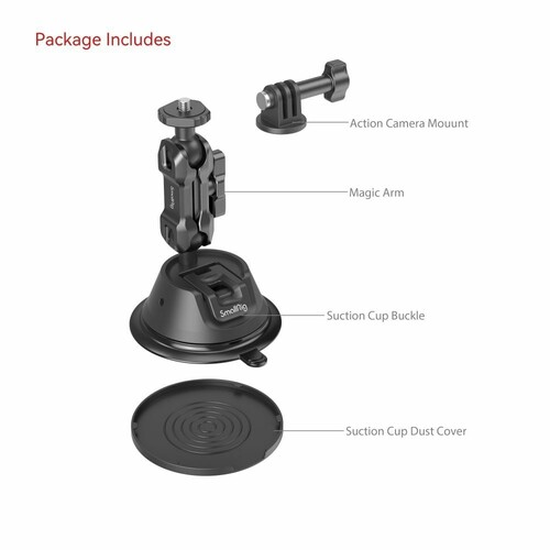 SmallRig SC-1K 4193 Aksiyon Kameraları için Vantuz Montaj Desteği