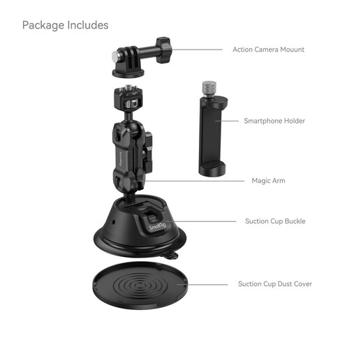SmallRig SC-1K 4275 Aksiyon Kamera/Cep Telefonu için Vantuz Montaj Kiti